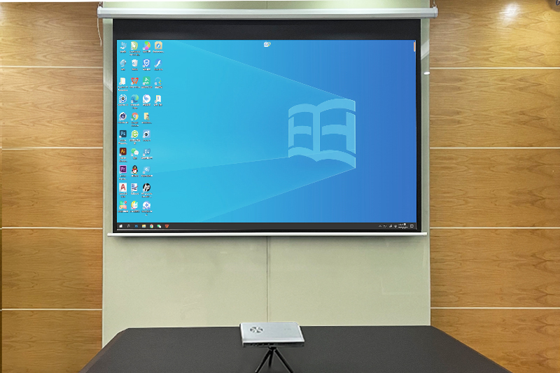 business projector and a mini pc