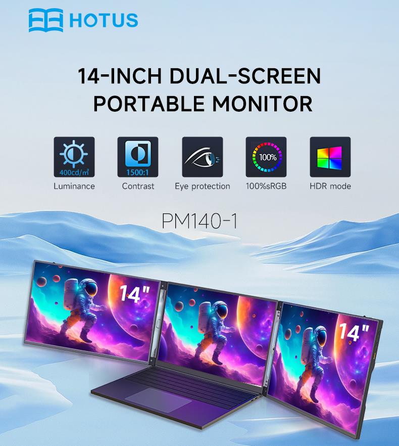 Tri-Fold Portable Monitor PM140-1(图1)