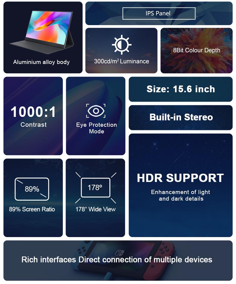 15.6-inch Portable PC Monitor PM156-1 (图3)