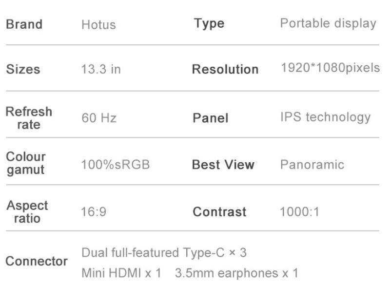  13.3-inch Portable Monitor Display PM133-2(图16)