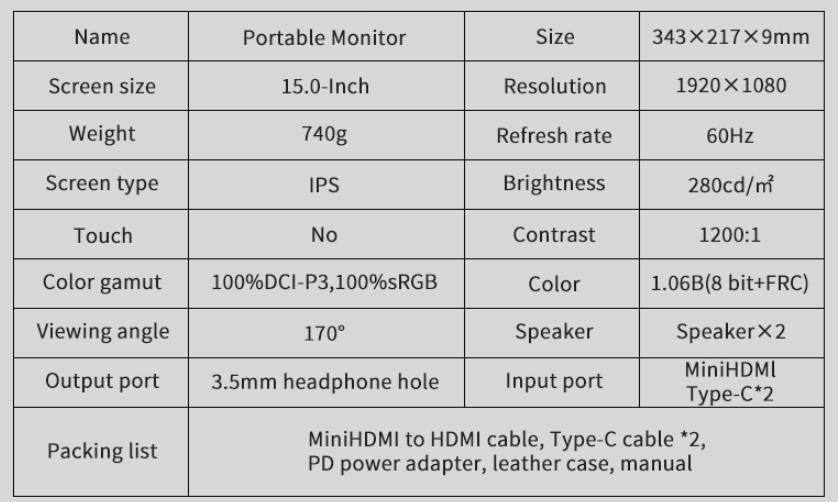15.0-inch Portable Monitor PM150-1(图14)