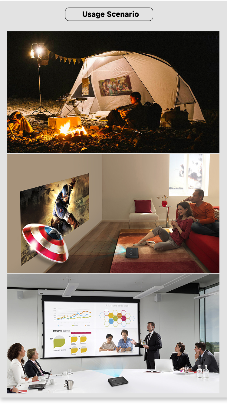 Portable 1080P DLP Projector with High Brightness for Movies and Gaming(图3)