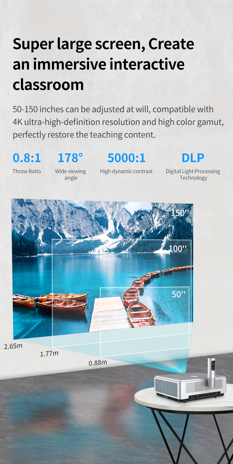 High Brightness DLP Projector for Conference Rooms:Transform Every Meeting into an Experience(图2)