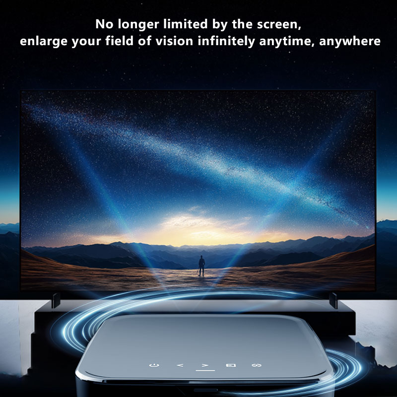 Portable 1080p Table Projector with 4K Support and Wifi Bluetooth for Education and Home(图2)