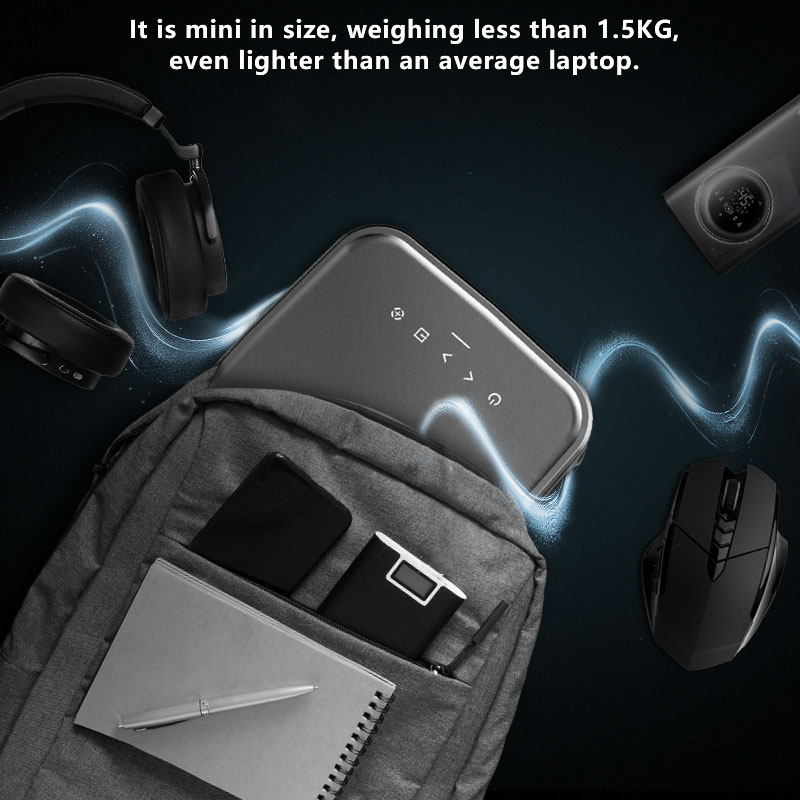 Portable 1080p Table Projector with 4K Support and Wifi Bluetooth for Education and Home(图4)