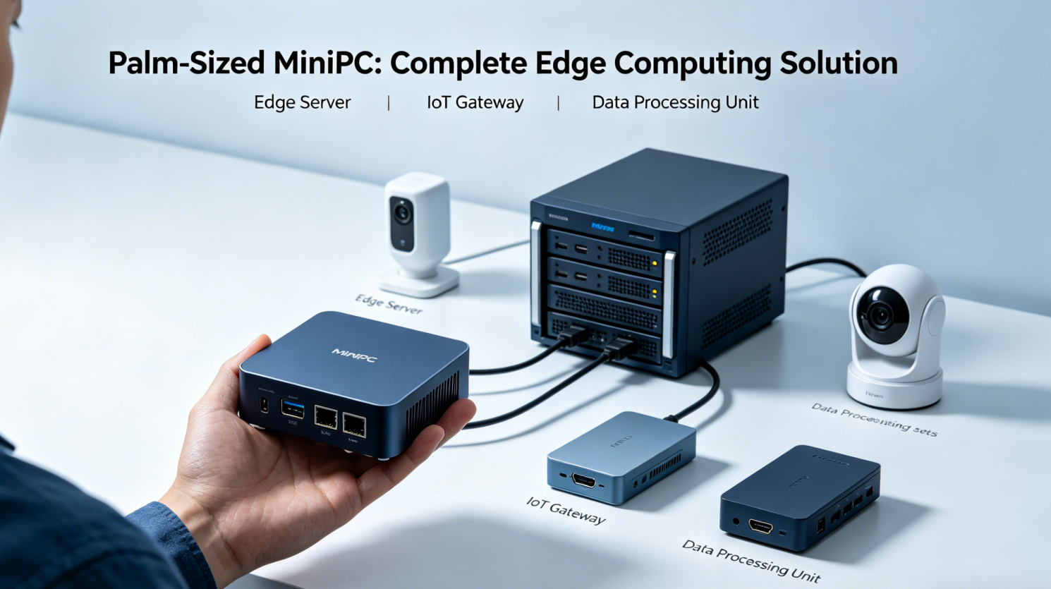 Complete HOTUS edge computing solution with mini PC and rugged tablet The $238 Billion Miniaturized Computing Hardware Market in 2026: How Edge Computing, IIoT, and AI at the Edge Are Transforming Industrial Operations(图4)