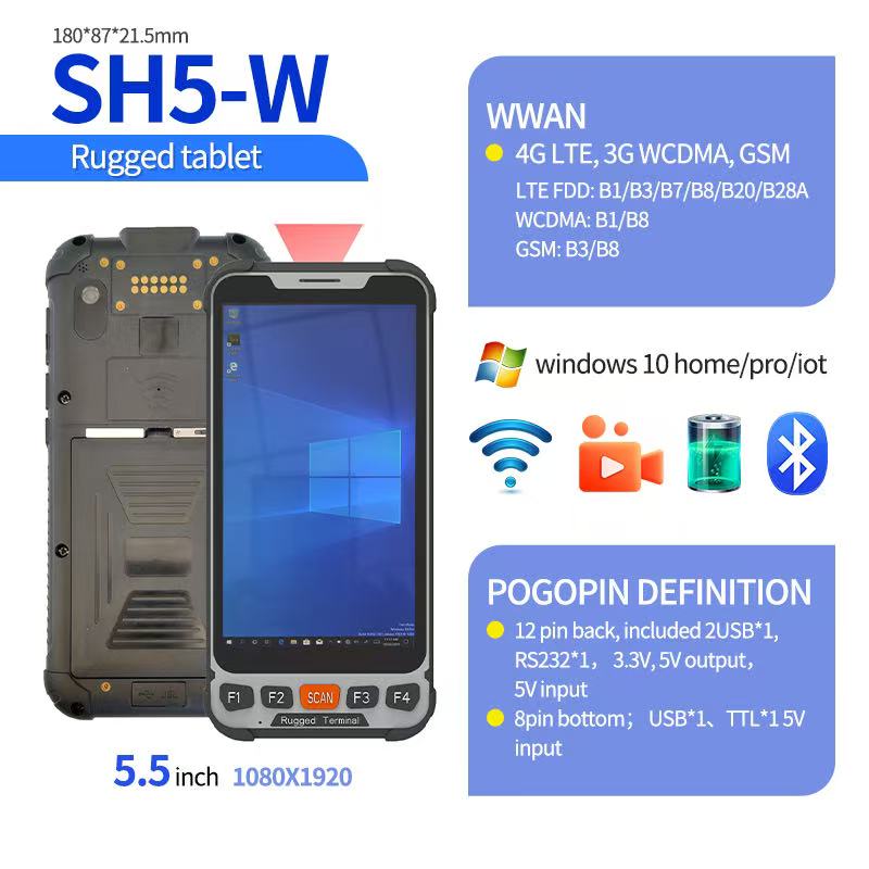 Hotus SH5‑W 5.5" Rugged Handheld Tablet | Compact Industrial Mobile Computer(图1)