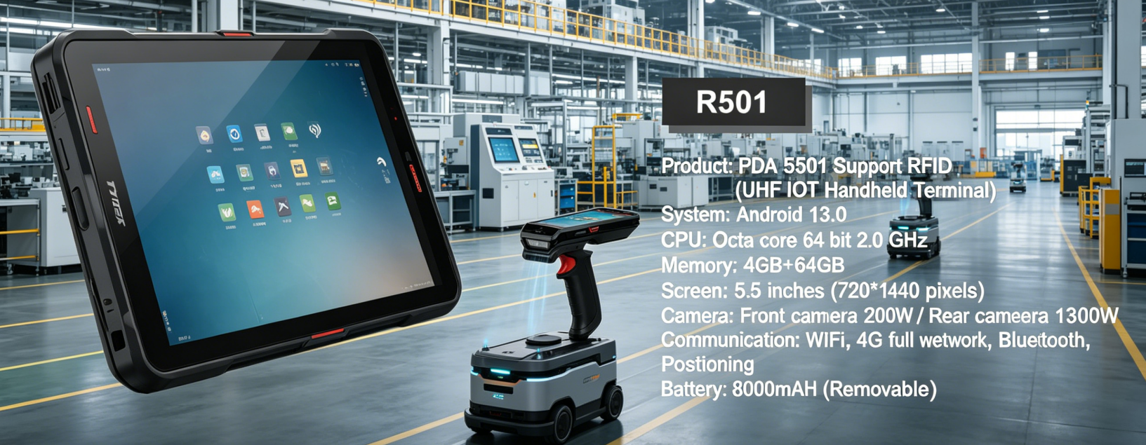 The China AGV/AMR Market Hits 420 Billion RMB in 2025: How Hotus RFID PDAs and Windows Tablets Are Bridging the Human‑Robot Collaboration Gap at Scale(图1)