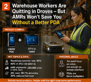 Warehouse Workers Are Quitting in Droves – But AMRs Won’t Save You Without a Better PDA(图1)