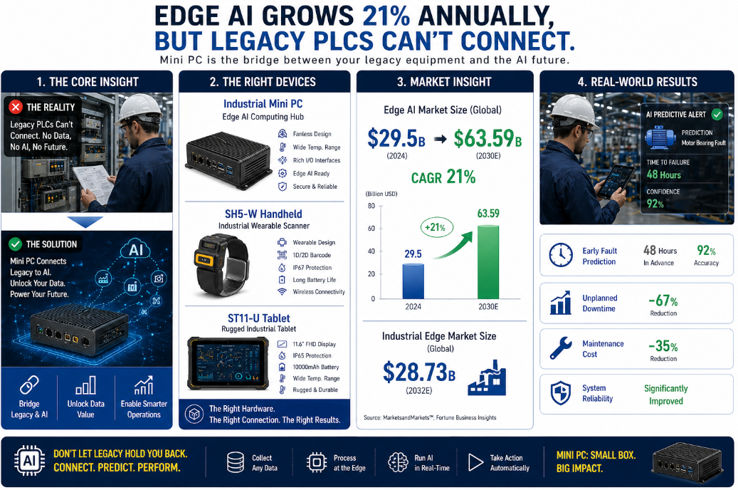 AI on the Edge Is Growing 21% Annually – But Your Factory’s Old PLCs Can’t Connect(图1)