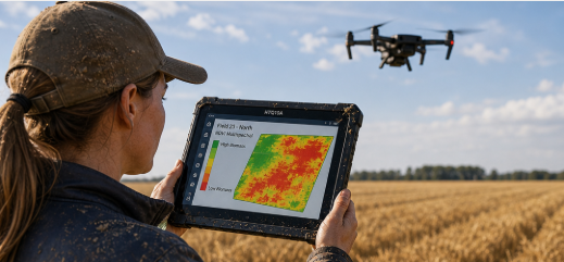 Smart Agriculture Drones Cover 200M Acres – Your Crop Scouting Palmtop Should Be