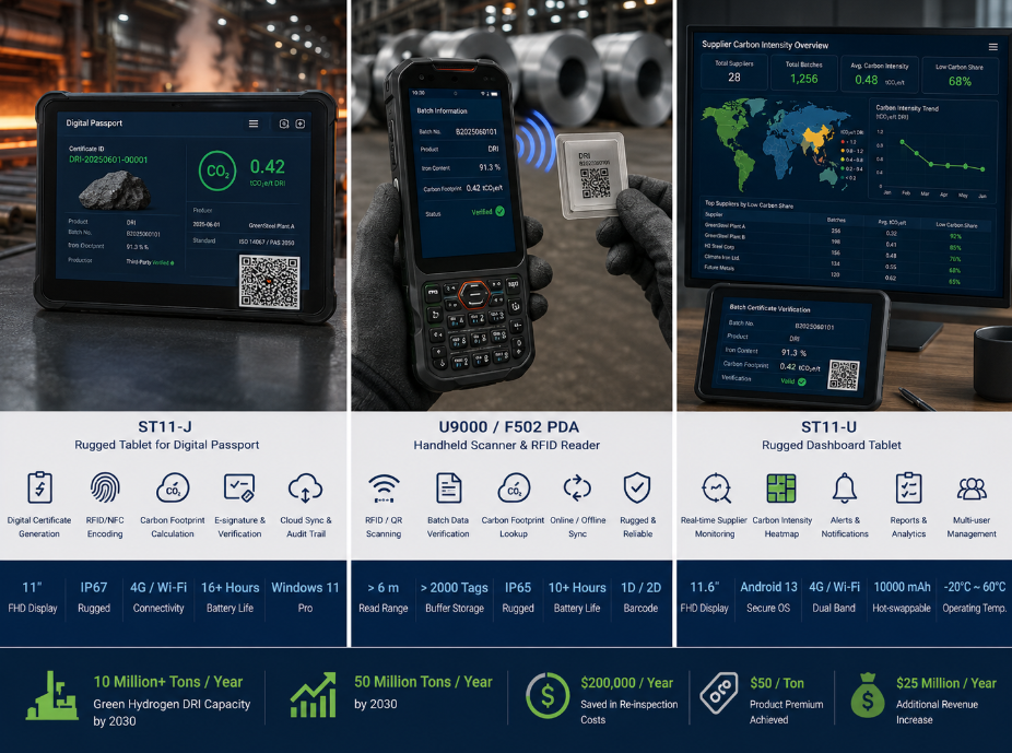 Green Iron DRI Scale‑Up Passes 10M Tons – Your Product Certification Needs an RFID‑Linked Tablet(图2)