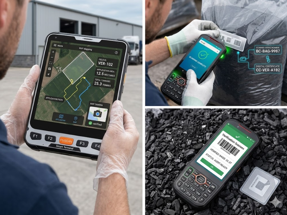 ST11-U rugged tablet Carbon Removals Surpass 10M Tonnes – Your Agricultural Biochar Application Needs a Geo‑Tagged Tablet(图1)