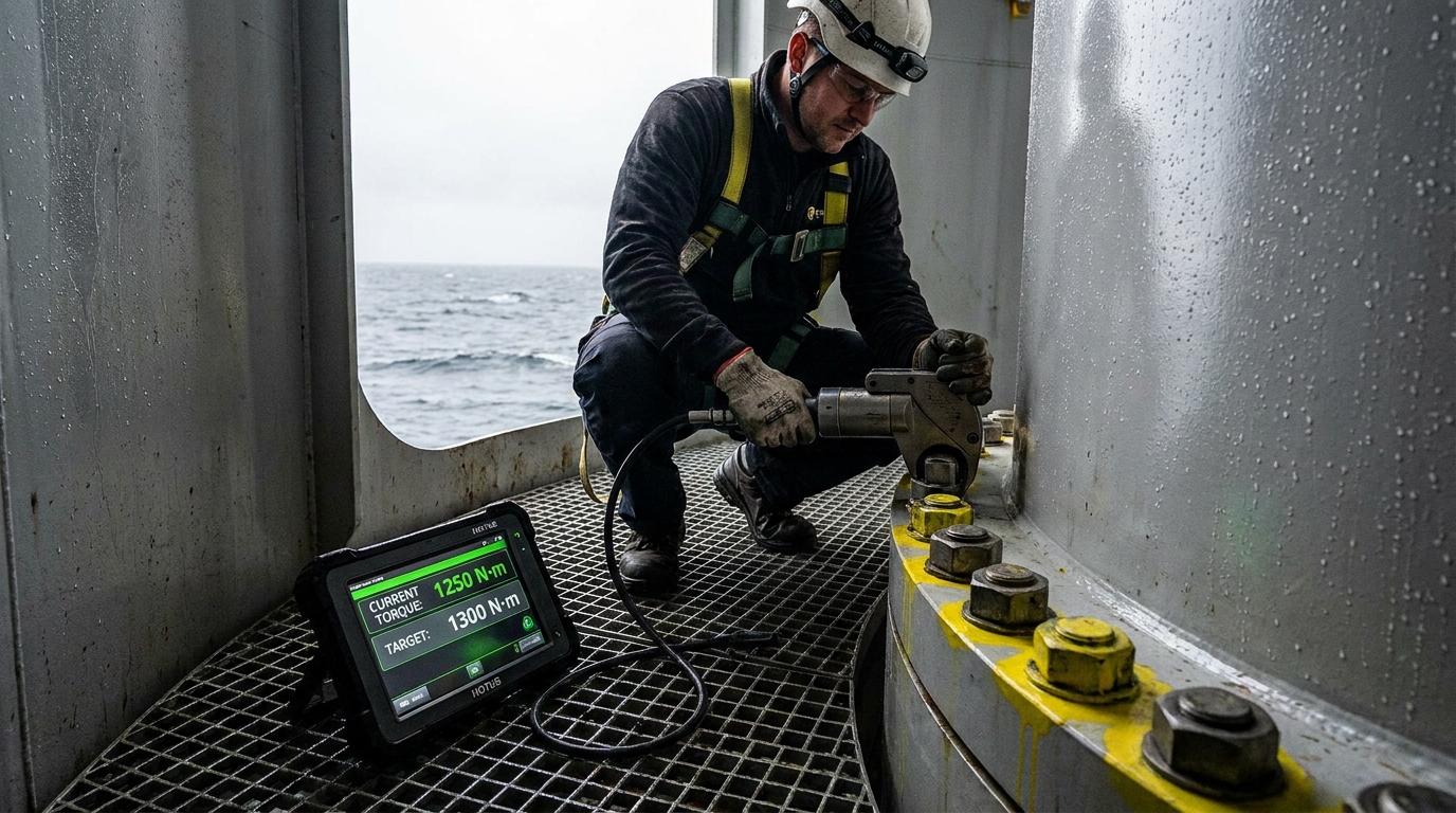 Floating Offshore Wind Turbines Face Extreme Fatigue – Your Bolted Joint Inspection Needs a Torque‑Logging Android PDA(图1)