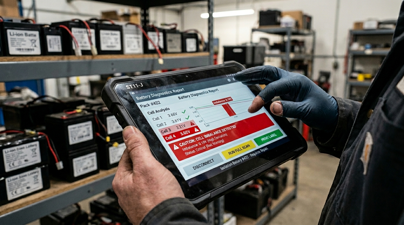 Preventing Lithium-Ion Thermal Runaway: The Critical Role of Rugged Windows PDAs in Forklift Battery Swapping(图1)