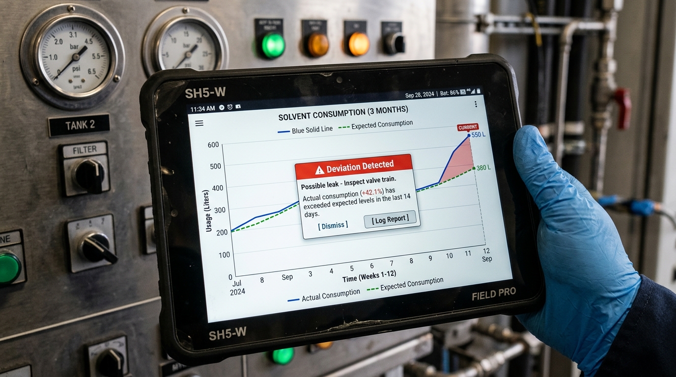 SH5-W handheld visualizing Direct Air Capture Solvent Loss Is Eating Your Margins – Your Amine Fill Log Needs A Sanitizable Windows Tablet(图2)