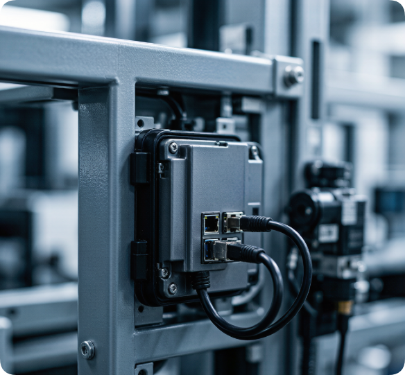 The HOTUS ultra-compact hardware node operates inside a rugged enclosure, processing computer vision models locally at full conveyor line speed Your AI Vision System Is Blinded by Dust – Your Edge Inspection Node Needs a Palm‑Sized Mini PC(图1)