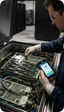Data Center Immersion Cooling Dielectric Strength Testing(图2) Data Center Immersion Cooling Dielectric Strength Monitoring: Deploying Rugged Tablets and Mobile PDAs for Electrical Safety(图2)