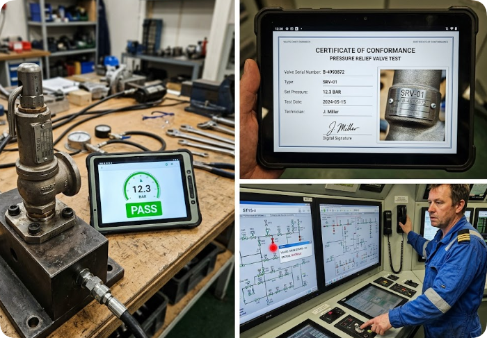 LNG Carrier Cargo Tank Pressure Relief Valve Leak‑Before‑Break Monitoring(图1) LNG Carrier Cargo Tank Pressure Relief Valve Compliance: Enhancing Maritime Safety with Marine-Grade Rugged Tablets(图1)