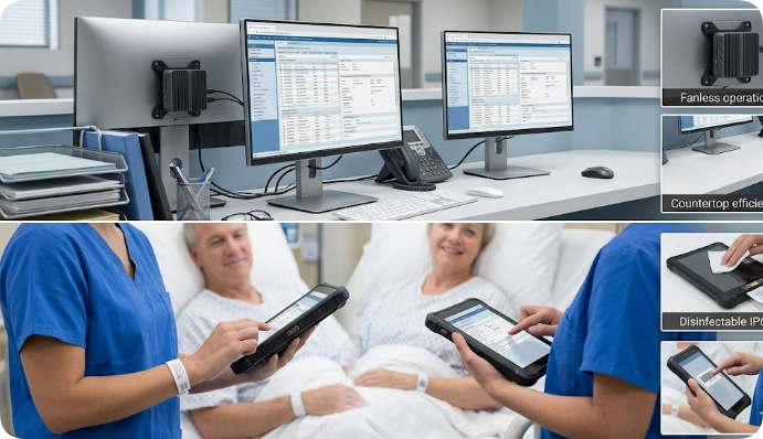 Compact Computing and Mobile Nursing Terminal Selection in Healthcare: Why Clinical-Grade Hardware Matters(图1)
