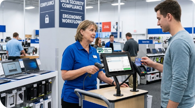 Palm-sized miniPC HTYJ10A Rugged Tablet in Retail: Adapting to New Compliance Standards for POS & Inventory Operations(图2)