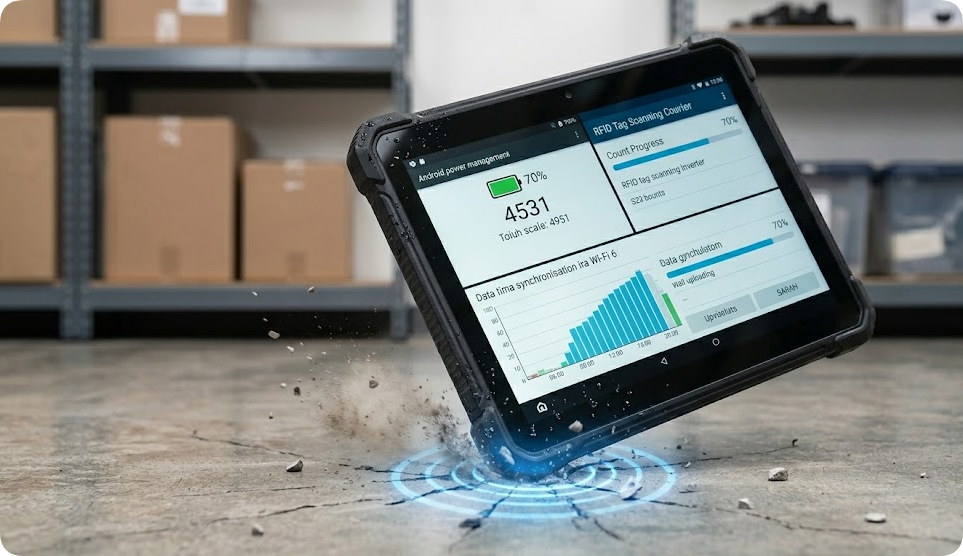HTNJ10C Rugged Tablet HTNJ10C Rugged Tablet Multi-Device Workflow Test: Battery, Drop, Signal & Throughput Benchmarks(图2)