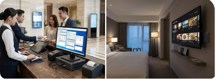 Hotel Front Desk and Guest Room Mini PC: Cross-Brand Comparison of HCAR5000 MI and Palm-Sized MiniPC(图3)