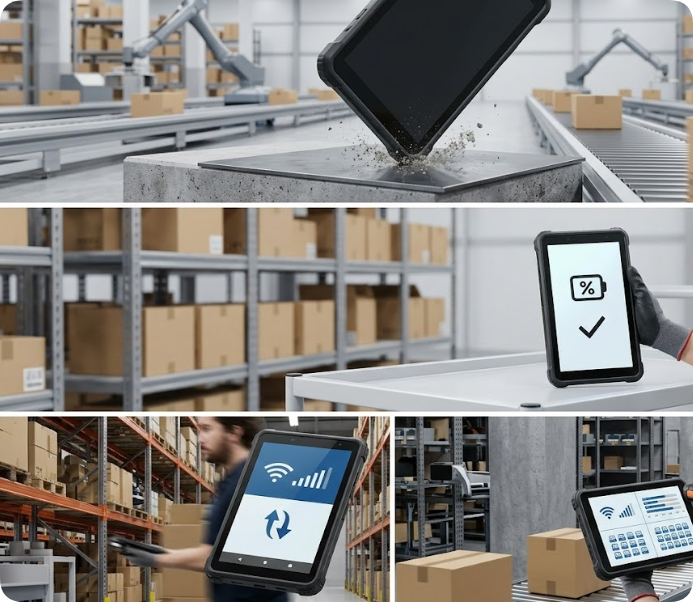 HTNJ08A Rugged Tablet: Real-World Stress Testing for Industrial Field Operations(图1)