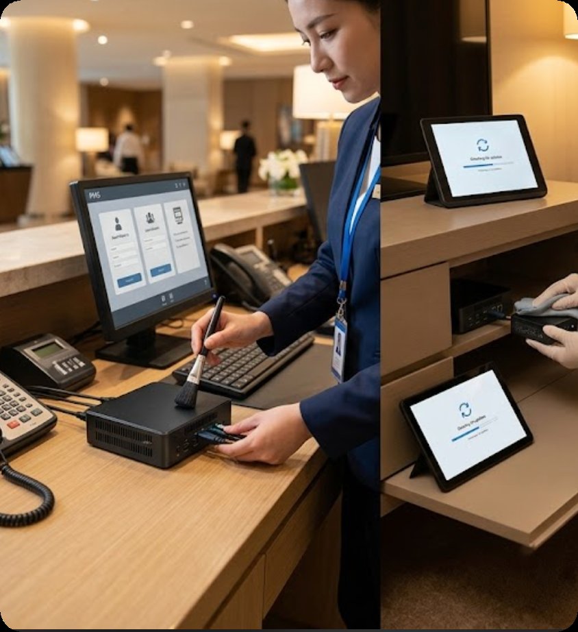 Why Hotel Front Desks and Guest Rooms Demand a Different Kind of Mini PC(图2)