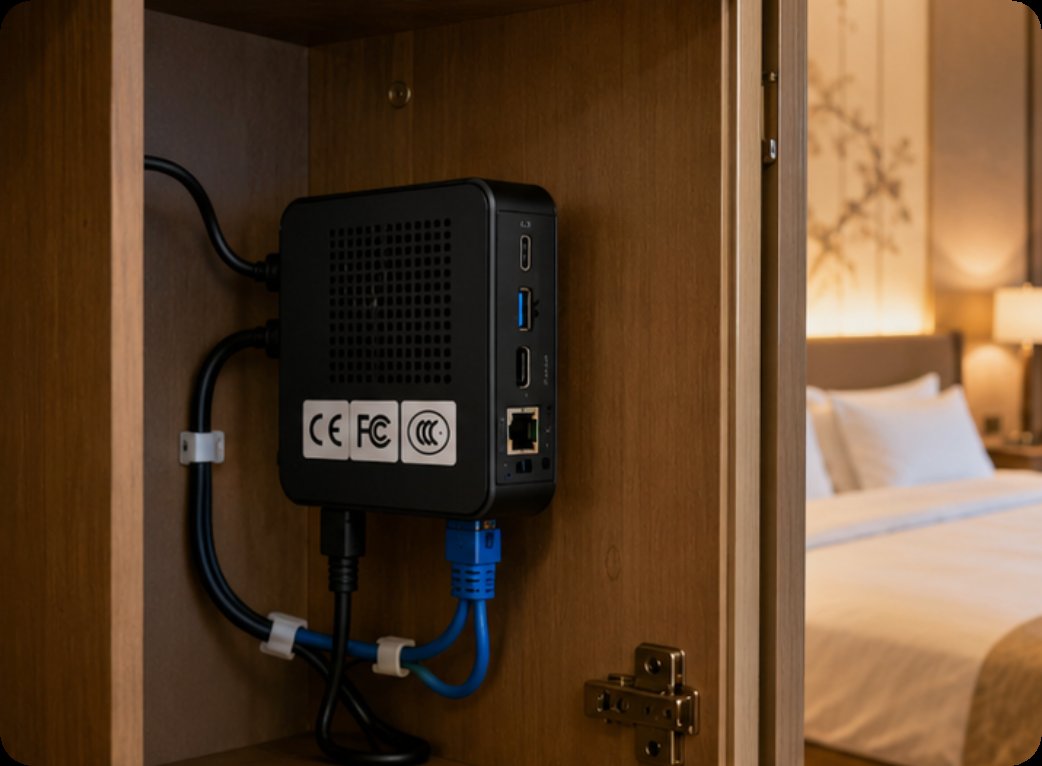 Why Hotel Front Desk and Guest Room Operations Demand Purpose-Built Mini PCs for Compliance(图3) Why Hotel Front Desk and Guest Room Operations Demand Purpose-Built Mini PCs for Compliance(图3)