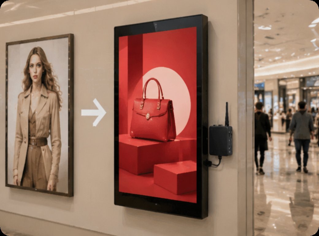 🔮 From Static Billboards to Smart Kiosks: How Mini PCs Are Powering the Next Generation of Digital Signage(图2) 🔮 From Static Billboards to Smart Kiosks: How Mini PCs Are Powering the Next Generation of Digital Signage(图2)
