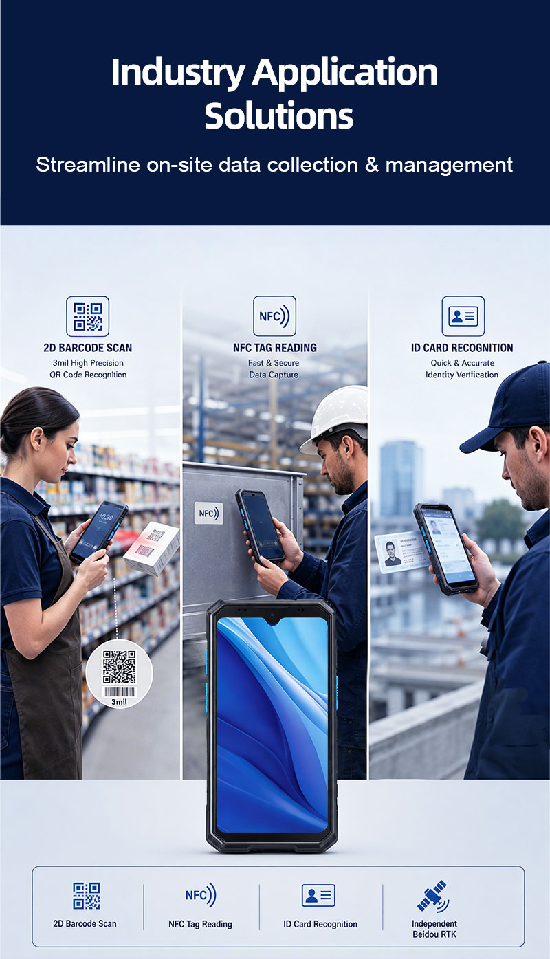 RS50 5G Rugged Handheld Terminal | 6.3" FHD+ | Unisoc Octa-core 2.7GHz | Harmony OS / Android 13(图5) RS50 5G Rugged Handheld Terminal | 6.3" FHD+ | Unisoc Octa-core 2.7GHz | Harmony OS / Android 13(图5)
