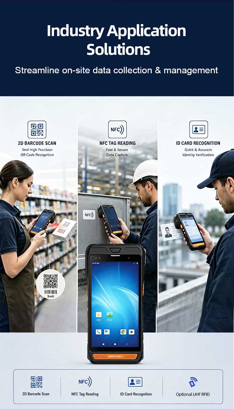 R860-S 5.5-inch Industrial PDA with Thermal Printer | Qualcomm Octa-core, 70mm/s Printing(图5)