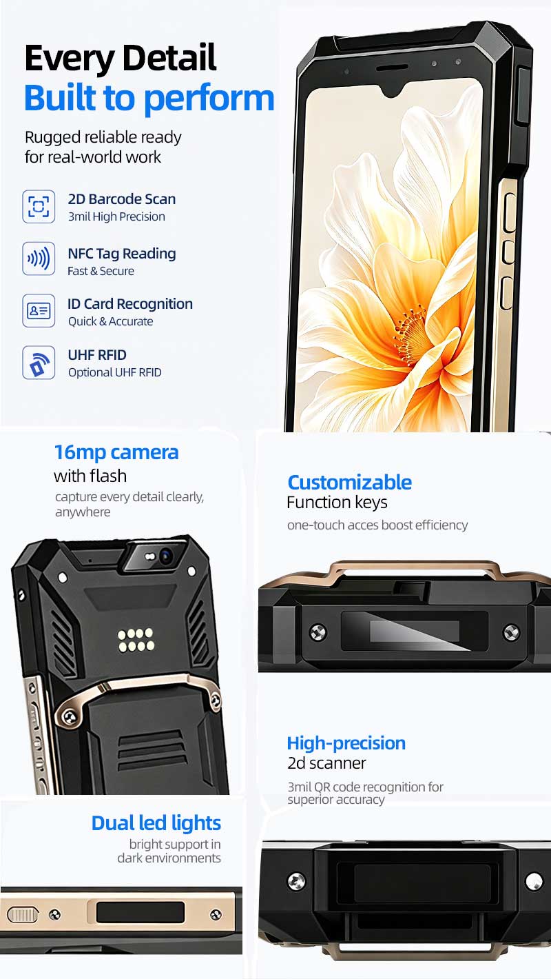 R530C 6.0-inch Industrial PDA | Qualcomm Octa-core with UHF, NFC, 2D Barcode & PSAM(图9) R530C 6.0-inch Industrial PDA | Qualcomm Octa-core with UHF, NFC, 2D Barcode & PSAM(图9)