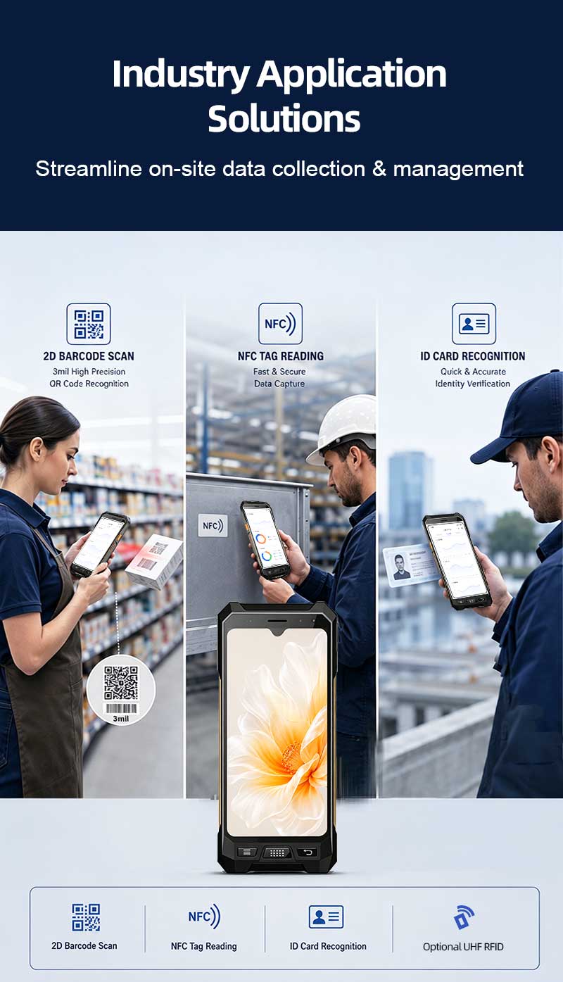 R530C 6.0-inch Industrial PDA | Qualcomm Octa-core with UHF, NFC, 2D Barcode & PSAM(图4) R530C 6.0-inch Industrial PDA | Qualcomm Octa-core with UHF, NFC, 2D Barcode & PSAM(图4)