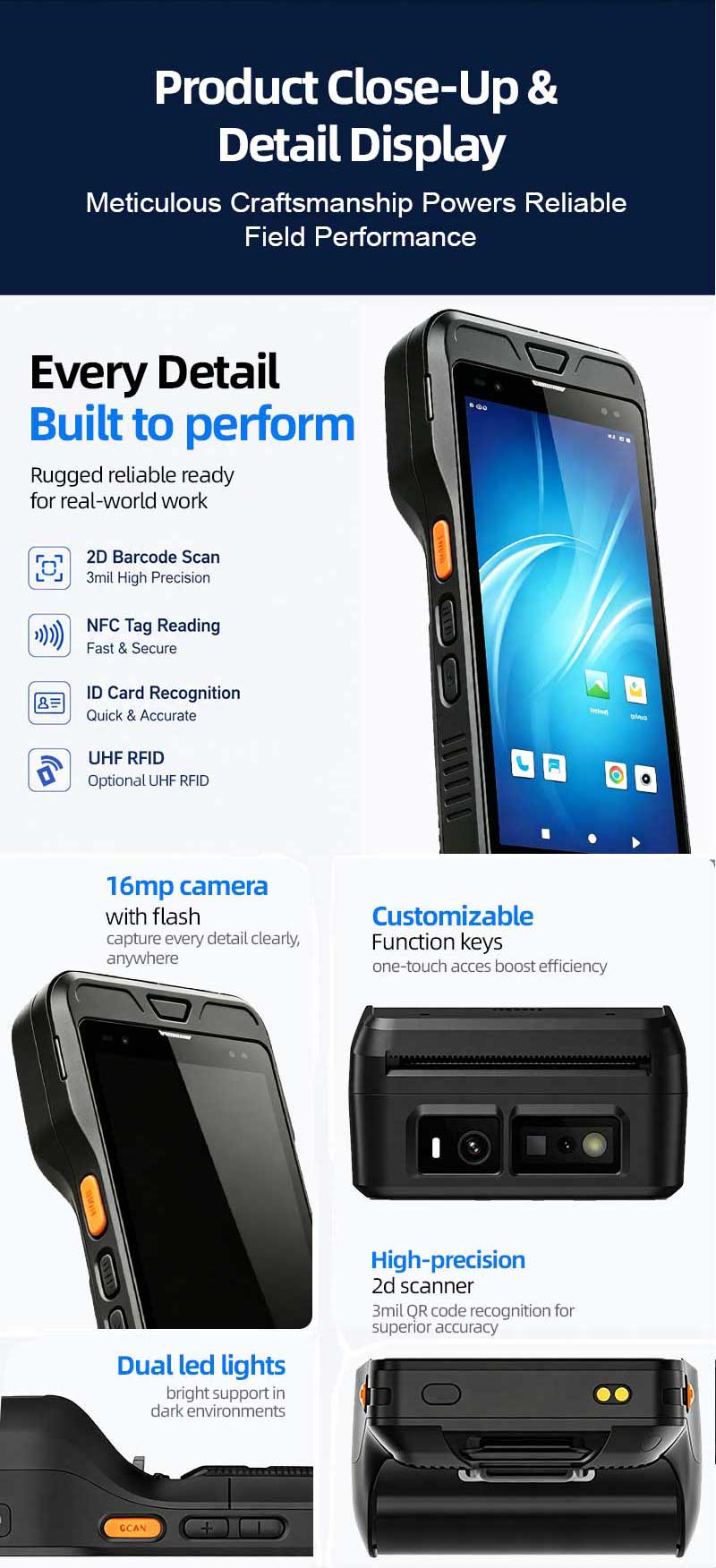 R860-S 5.5-inch Industrial PDA with Thermal Printer | Qualcomm Octa-core, 70mm/s Printing(图8)