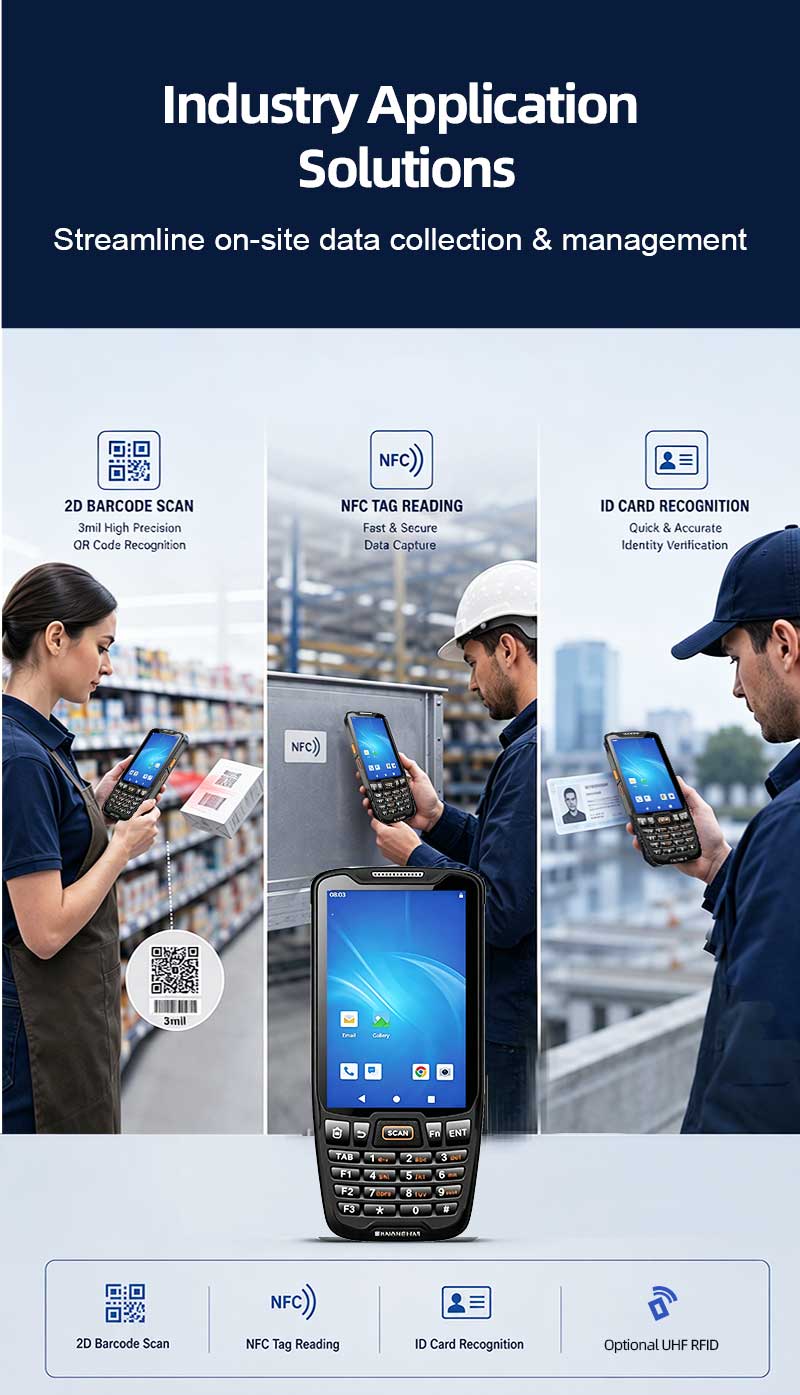 R350C 4-inch Industrial PDA | Qualcomm QCM2290 Quad-core | Android 13 | Barcode Scanning & NFC(图4) R350C 4-inch Industrial PDA | Qualcomm QCM2290 Quad-core | Android 13 | Barcode Scanning & NFC(图4)