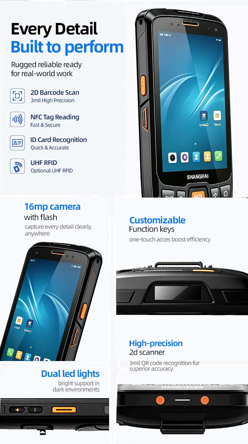 R350C 4-inch Industrial PDA | Qualcomm QCM2290 Quad-core | Android 13 | Barcode Scanning & NFC(图8) R350C 4-inch Industrial PDA | Qualcomm QCM2290 Quad-core | Android 13 | Barcode Scanning & NFC(图8)