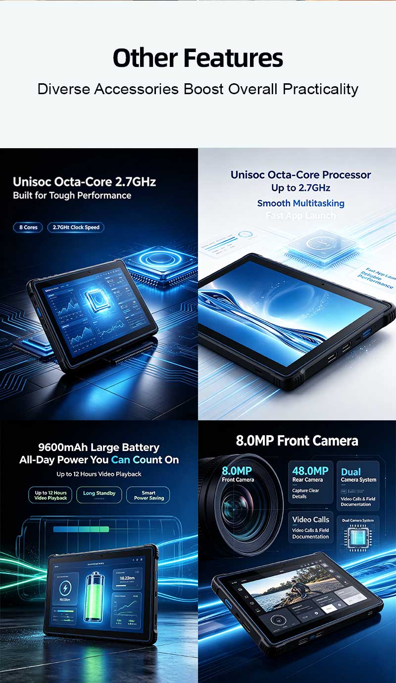 RT80 5G Rugged Tablet | 10.1" FHD 400nit | Unisoc Octa-core 2.7GHz | Harmony OS / Android 13(图10)