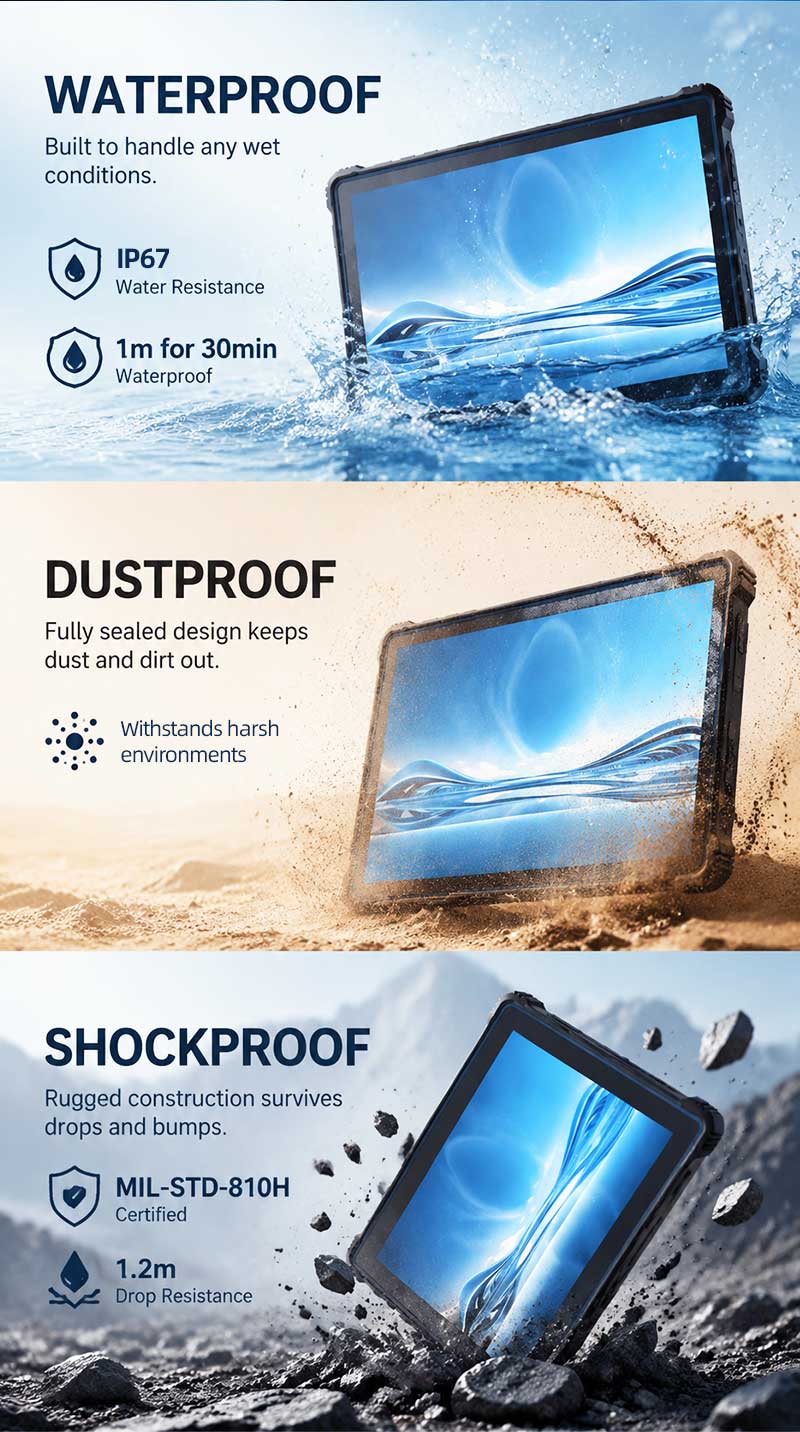 RT80 5G Rugged Tablet | 10.1" FHD 400nit | Unisoc Octa-core 2.7GHz | Harmony OS / Android 13(图6)