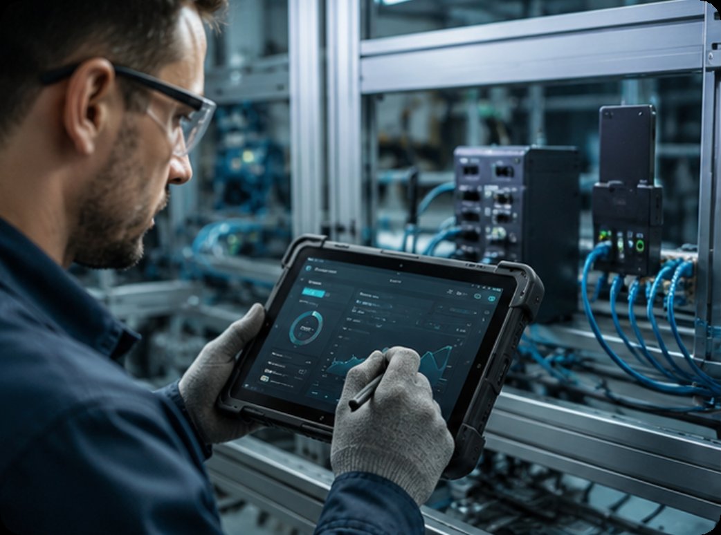 🔧 RT81 Rugged Tablet and HTQ10A Android Rugged Tablet in Industrial Edge Computing Maintenance Walkthrough(图2) 🔧 RT81 Rugged Tablet and HTQ10A Android Rugged Tablet in Industrial Edge Computing Maintenance Walkthrough(图2)