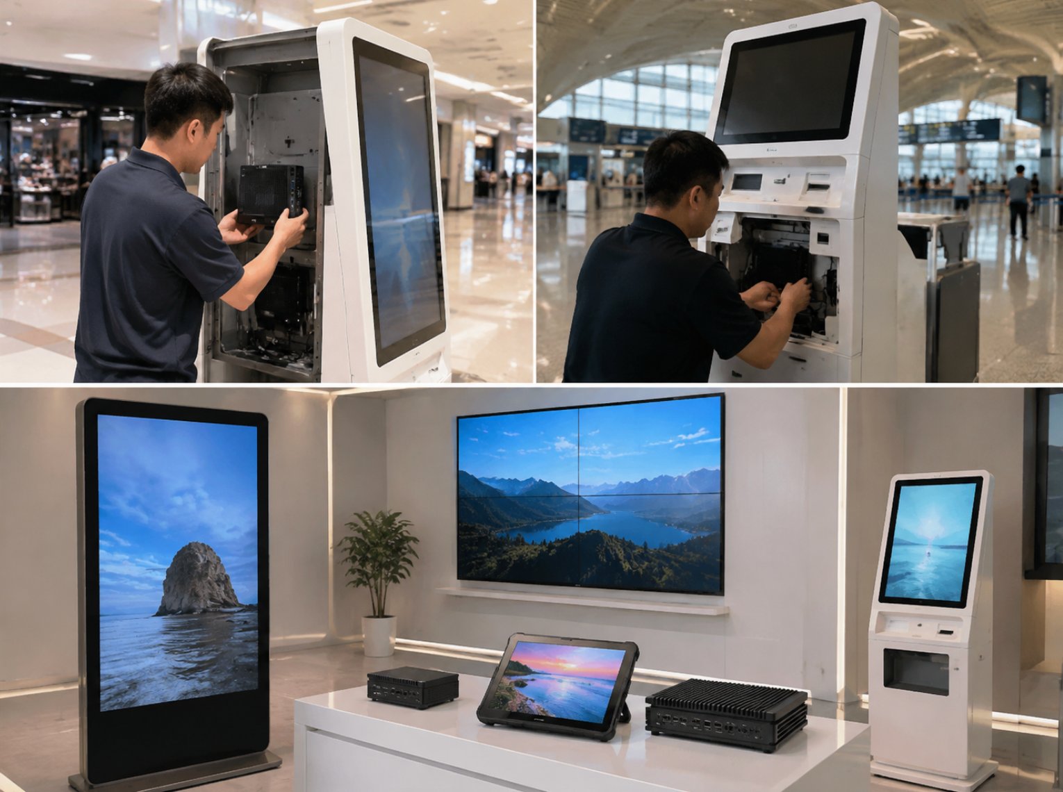 SH5-W HTXUK10A-55 WTR PRO AMD Digital Signage Kiosk: Installation Guide