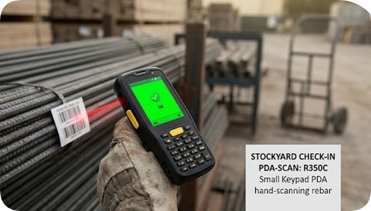 R350C site_material_gloved_scan